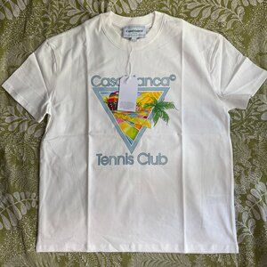 Casablanca Afro Cubism Tennis Club T Shirt White